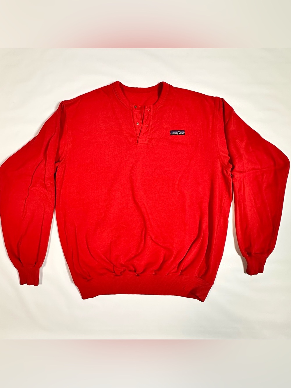 Patagonia Men's Red Crewneck Henley Sweater
